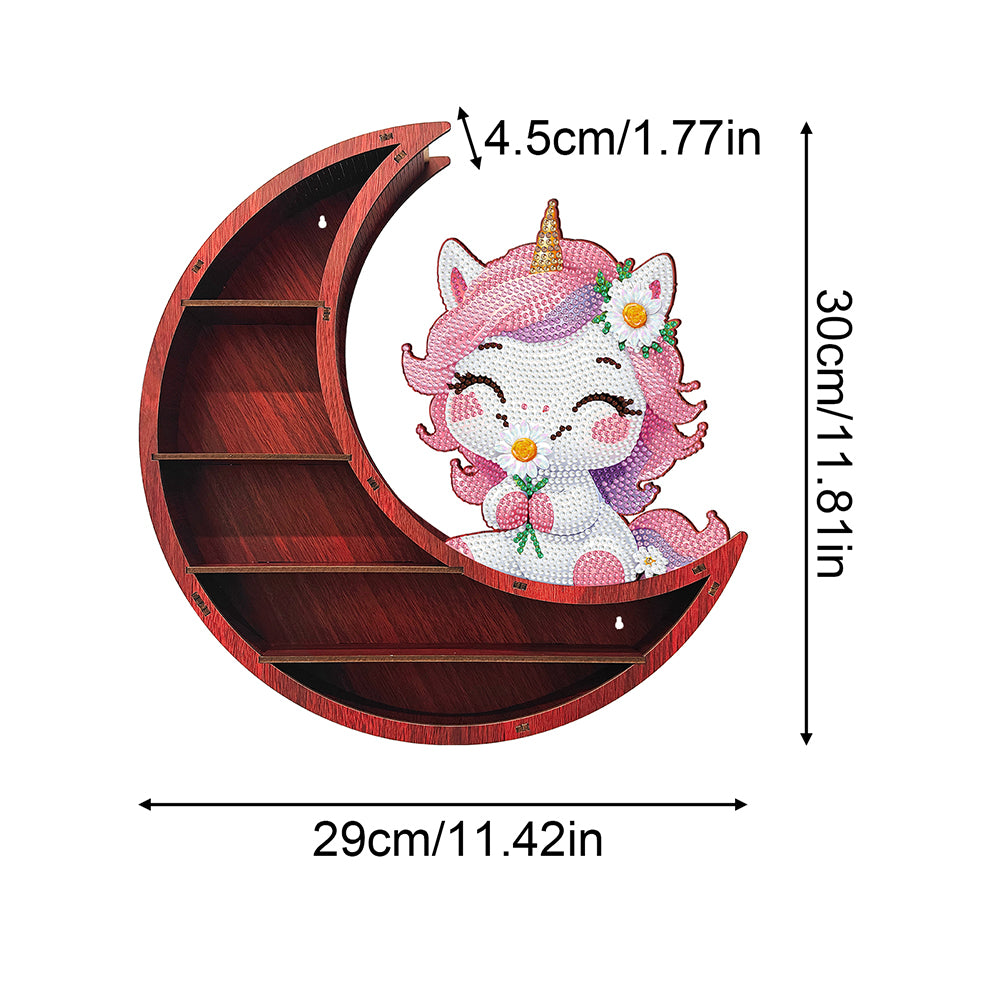 Lunar Design DIY Diamond Painting Wall Shelf 5D Diamond Embroidery Painting Kit