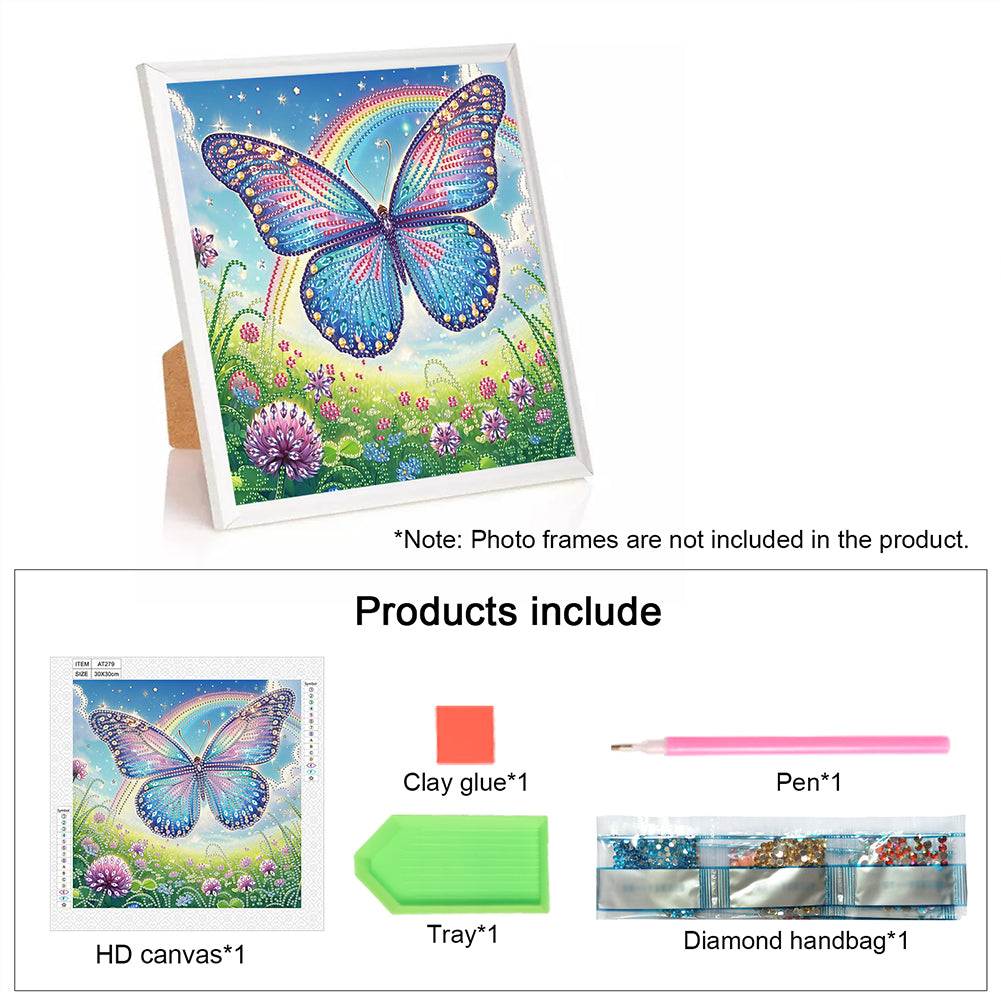 Butterfly - Special Shaped Drill Diamond Painting 30*30CM