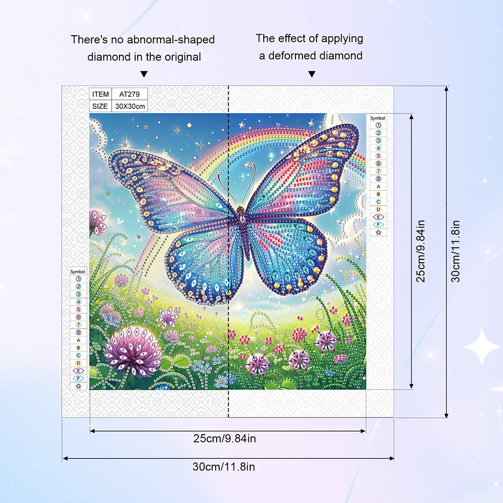 Butterfly - Special Shaped Drill Diamond Painting 30*30CM