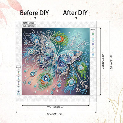 Butterfly - Special Shaped Drill Diamond Painting 30*30CM