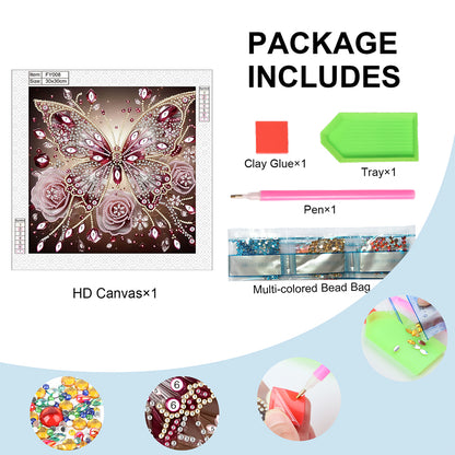 Butterfly - Special Shaped Drill Diamond Painting 30*30CM