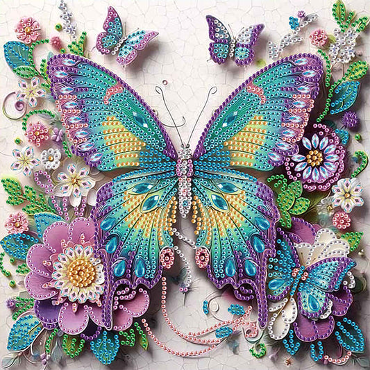 Butterfly - Special Shaped Drill Diamond Painting 30*30CM