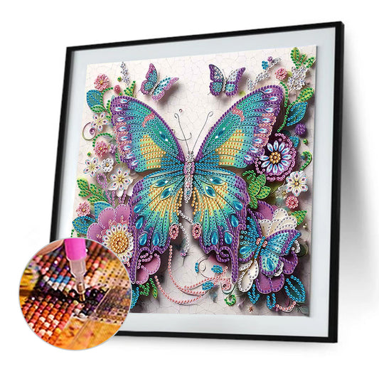 Butterfly - Special Shaped Drill Diamond Painting 30*30CM