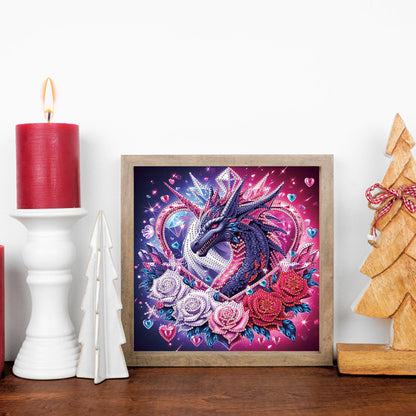 Rose Dragon - Special Shaped Drill Diamond Painting 30*30CM