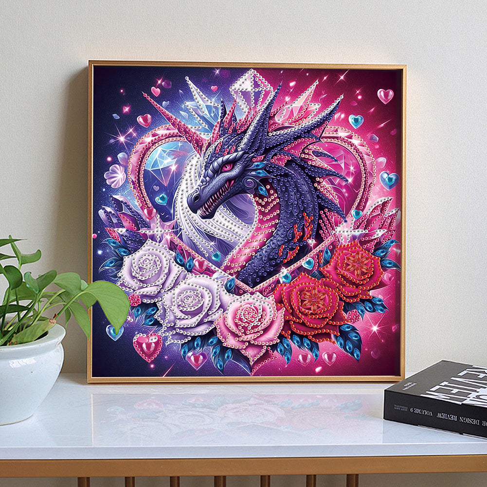 Rose Dragon - Special Shaped Drill Diamond Painting 30*30CM