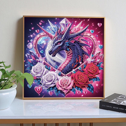 Rose Dragon - Special Shaped Drill Diamond Painting 30*30CM