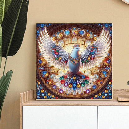 Colorful Pigeon - Special Shaped Drill Diamond Painting 30*30CM