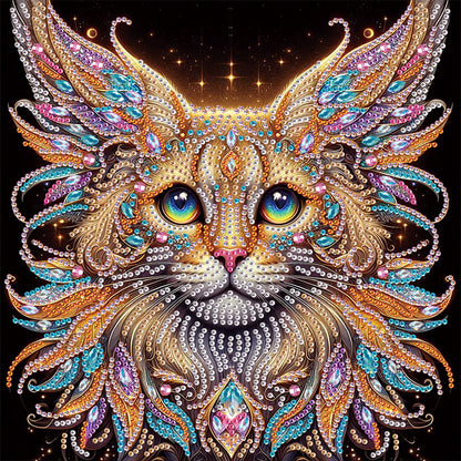 Colorful Cat - Special Shaped Drill Diamond Painting 30*30CM