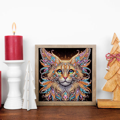 Colorful Cat - Special Shaped Drill Diamond Painting 30*30CM