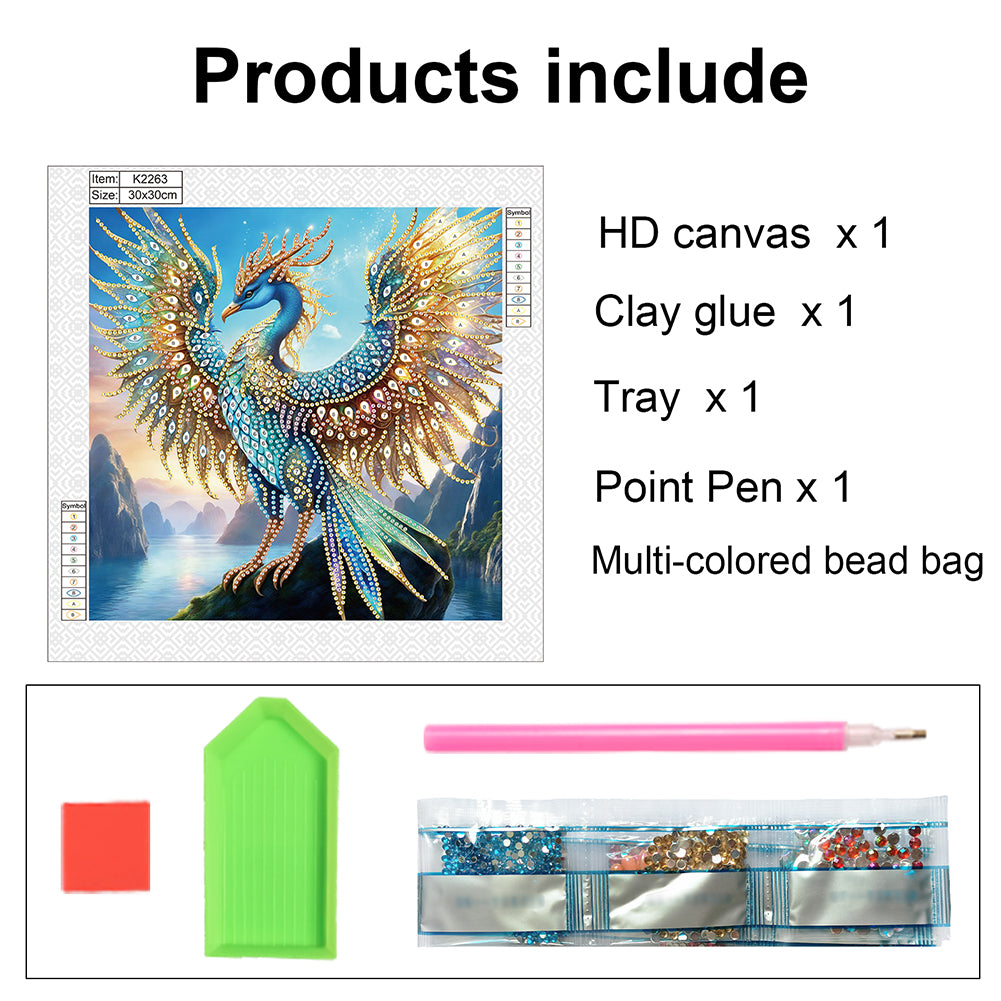 Mythical Beast Pterosaur - Special Shaped Drill Diamond Painting 30*30CM