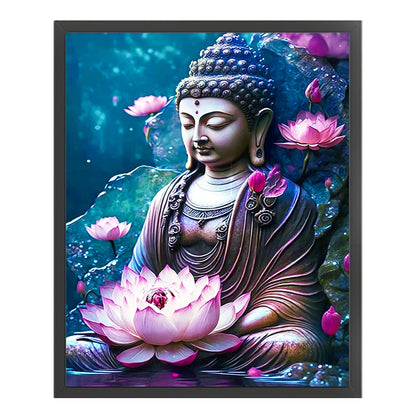 Buddha Statue - 11CT Stamped Cross Stitch 40*50CM