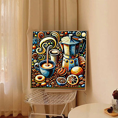 Coffee - Full Round Drill Diamond Painting 40*40CM