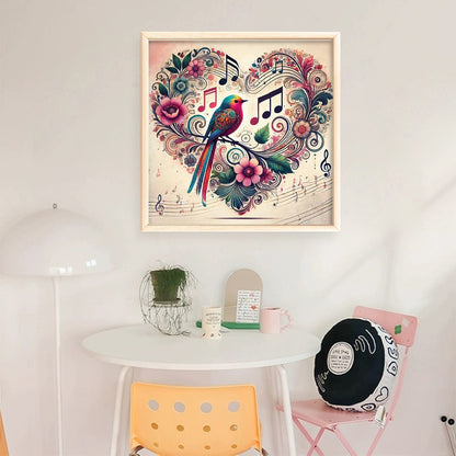 Bird With Love Note - 11CT Stamped Cross Stitch 40*40CM