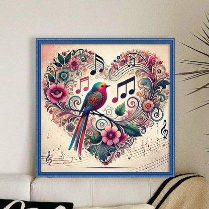 Bird With Love Note - 11CT Stamped Cross Stitch 40*40CM