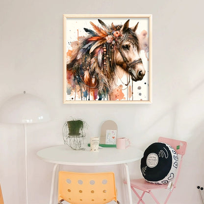 Indian Horse - 11CT Stamped Cross Stitch 40*40CM