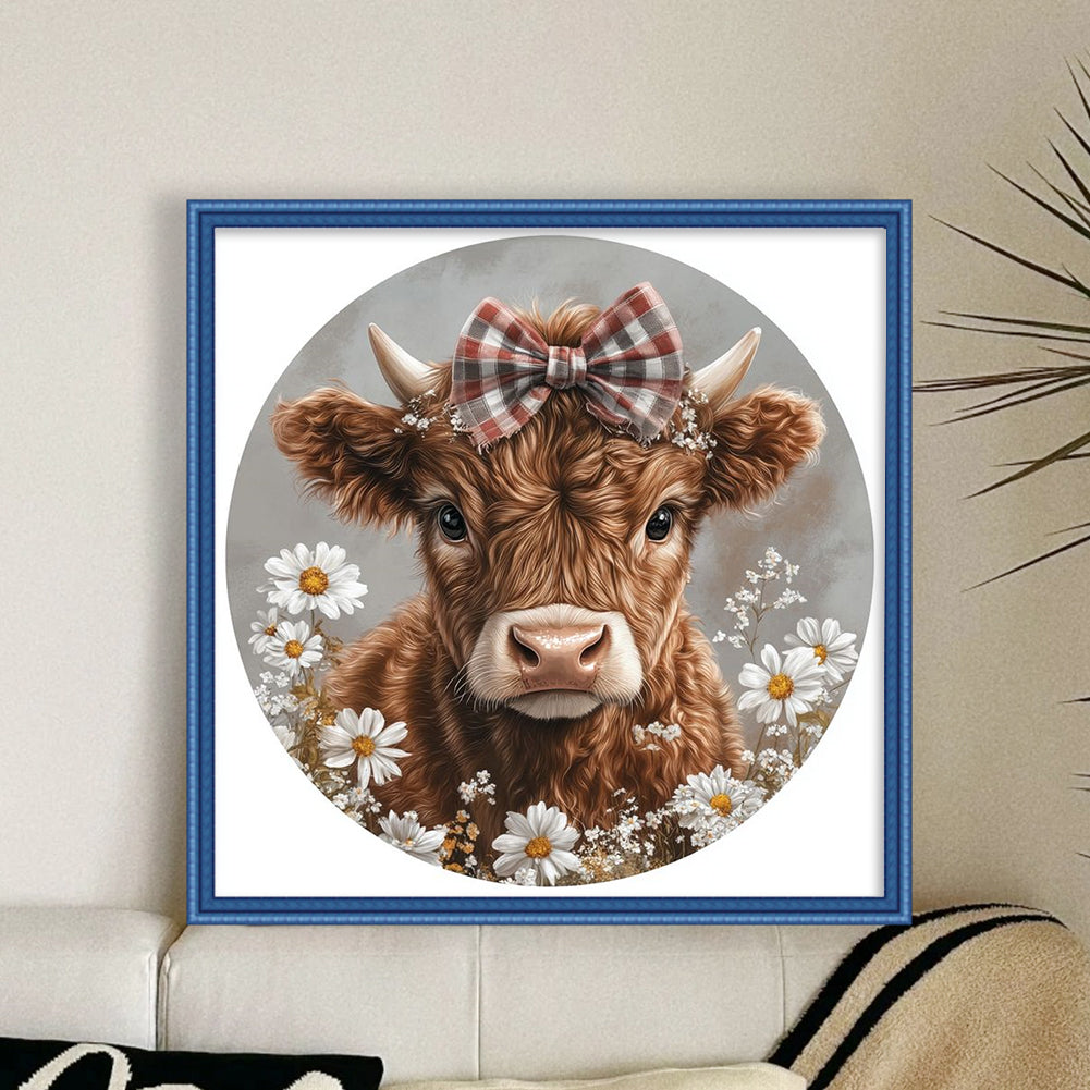 Yak Daisy - 11CT Stamped Cross Stitch 40*40CM
