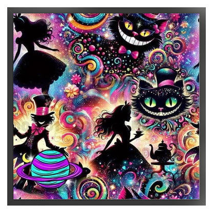 Alice And Her Cat - 11CT Stamped Cross Stitch 40*40CM