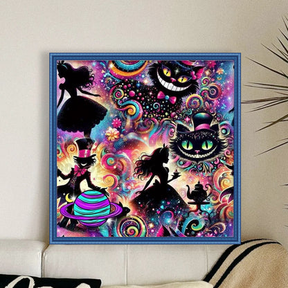 Alice And Her Cat - 11CT Stamped Cross Stitch 40*40CM