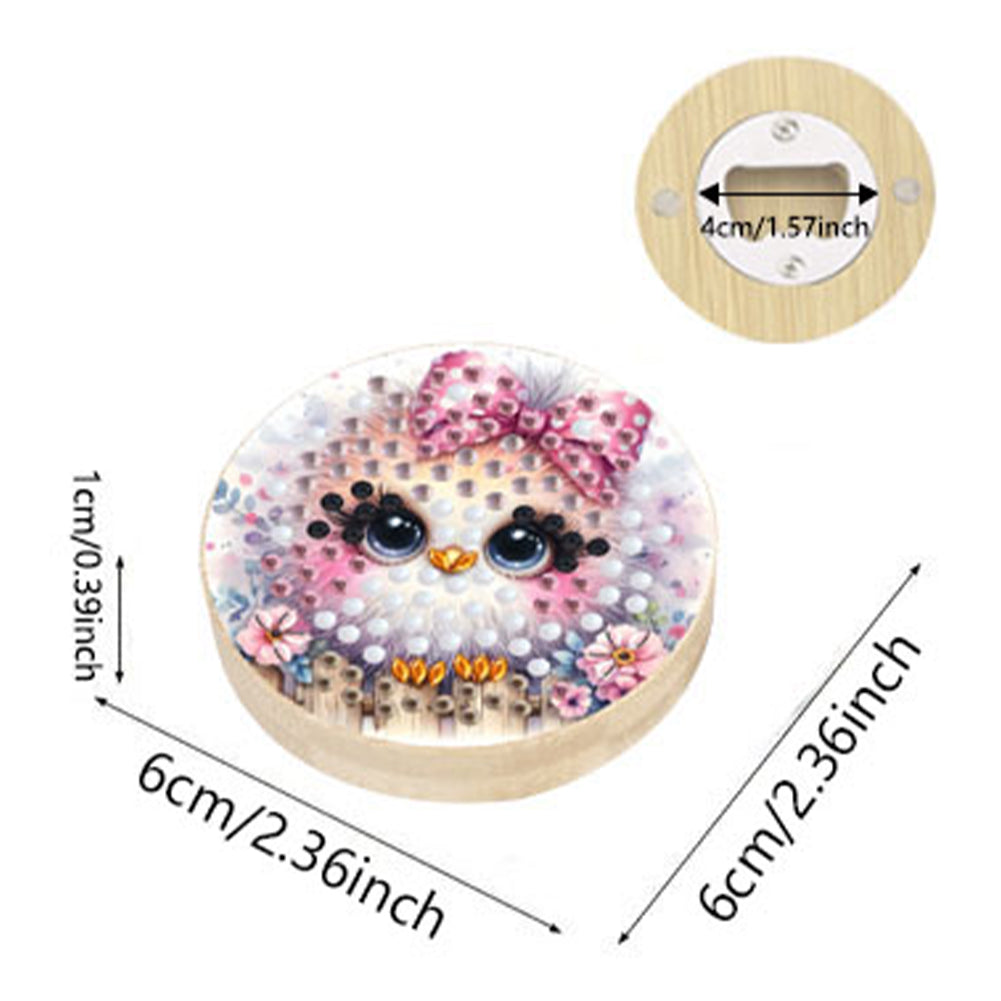 Wooden PET DIY Diamond Painting Magnets Jar Opener Kit Decorative Kitchen Tool