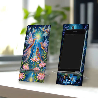 2Pcs Acrylic DIY Animals Diamond Painting Phone Holder Diamond Art Phone Bracket