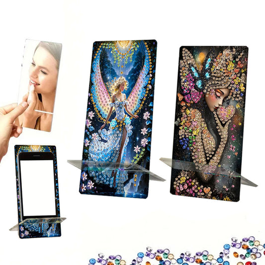 2Pcs Acrylic DIY Animals Diamond Painting Phone Holder Diamond Art Phone Bracket