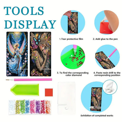 2Pcs Acrylic DIY Animals Diamond Painting Phone Holder Diamond Art Phone Bracket
