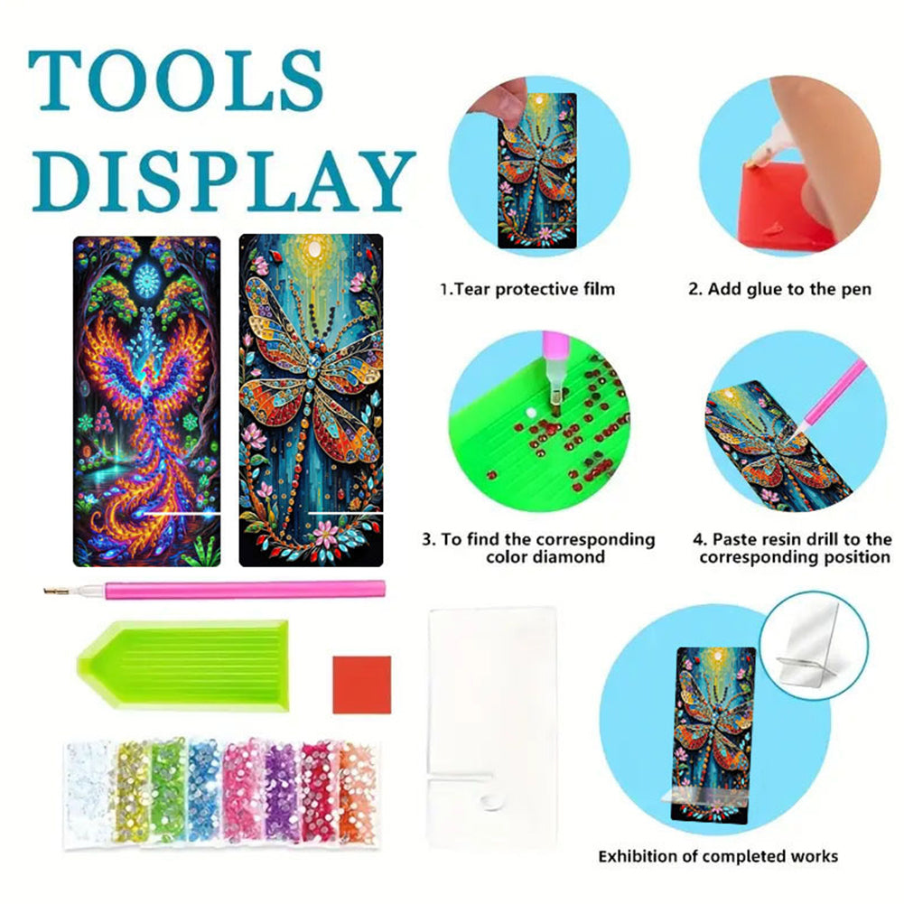 2Pcs Acrylic DIY Animals Diamond Painting Phone Holder Diamond Art Phone Bracket
