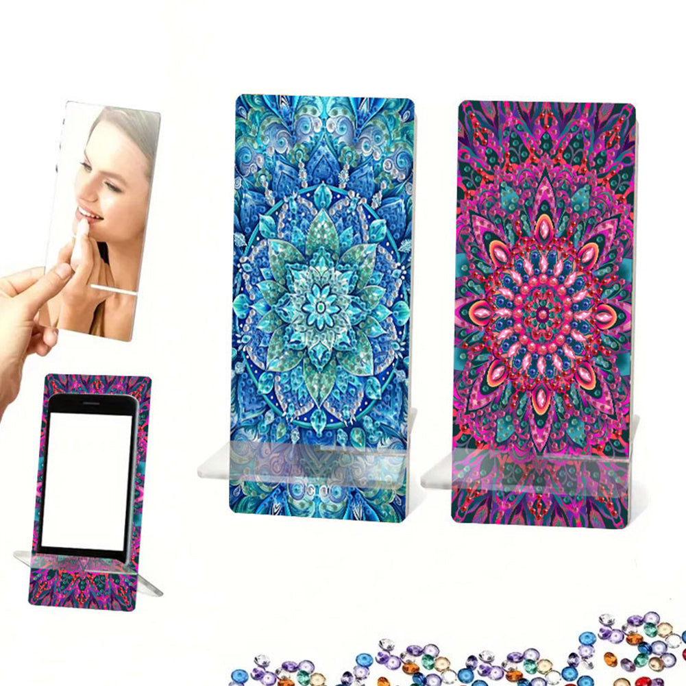 2Pcs Acrylic DIY Animals Diamond Painting Phone Holder Diamond Art Phone Bracket