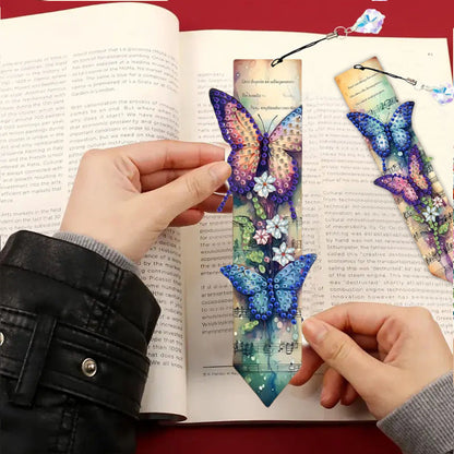 3Pcs Animal Themed DIY Diamond Painting Art Bookmarks Irregular Shaped Diamonds