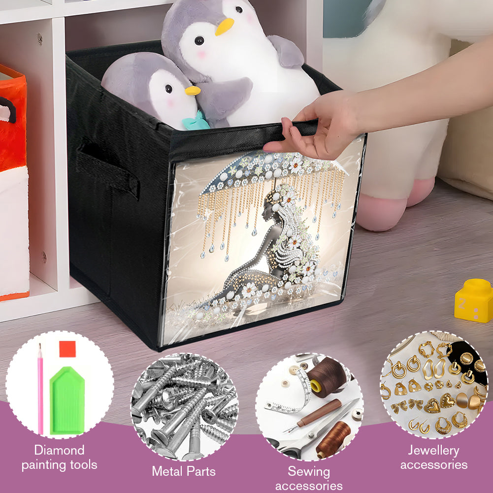 DIY Diamond Painting Storage Box Canvas Organizer Box Diamond Painting Kit
