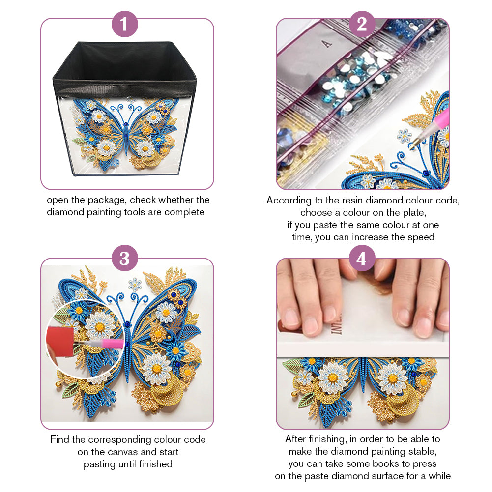 DIY Diamond Painting Storage Box Canvas Organizer Box Diamond Painting Kit