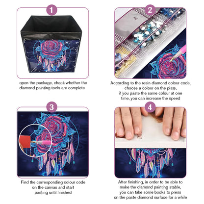 DIY Diamond Painting Storage Box Canvas Organizer Box Diamond Painting Kit