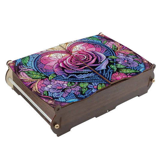 Diamond Painting Storage Box DIY 5D Diamond Painting Jewelry Box for Women Girls