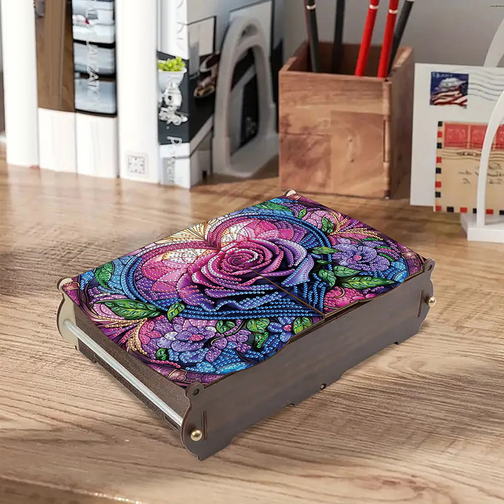 Diamond Painting Storage Box DIY 5D Diamond Painting Jewelry Box for Women Girls