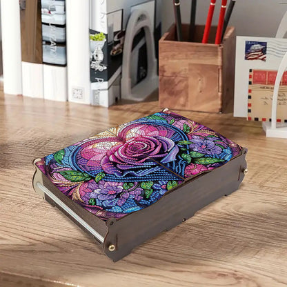 Diamond Painting Storage Box DIY 5D Diamond Painting Jewelry Box for Women Girls