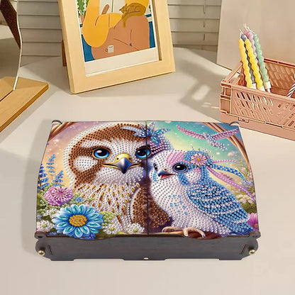 Diamond Painting Storage Box DIY 5D Diamond Painting Jewelry Box for Women Girls