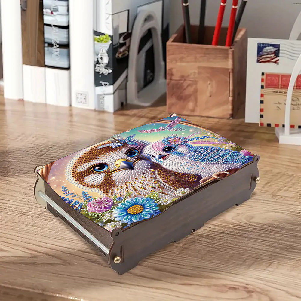 Diamond Painting Storage Box DIY 5D Diamond Painting Jewelry Box for Women Girls