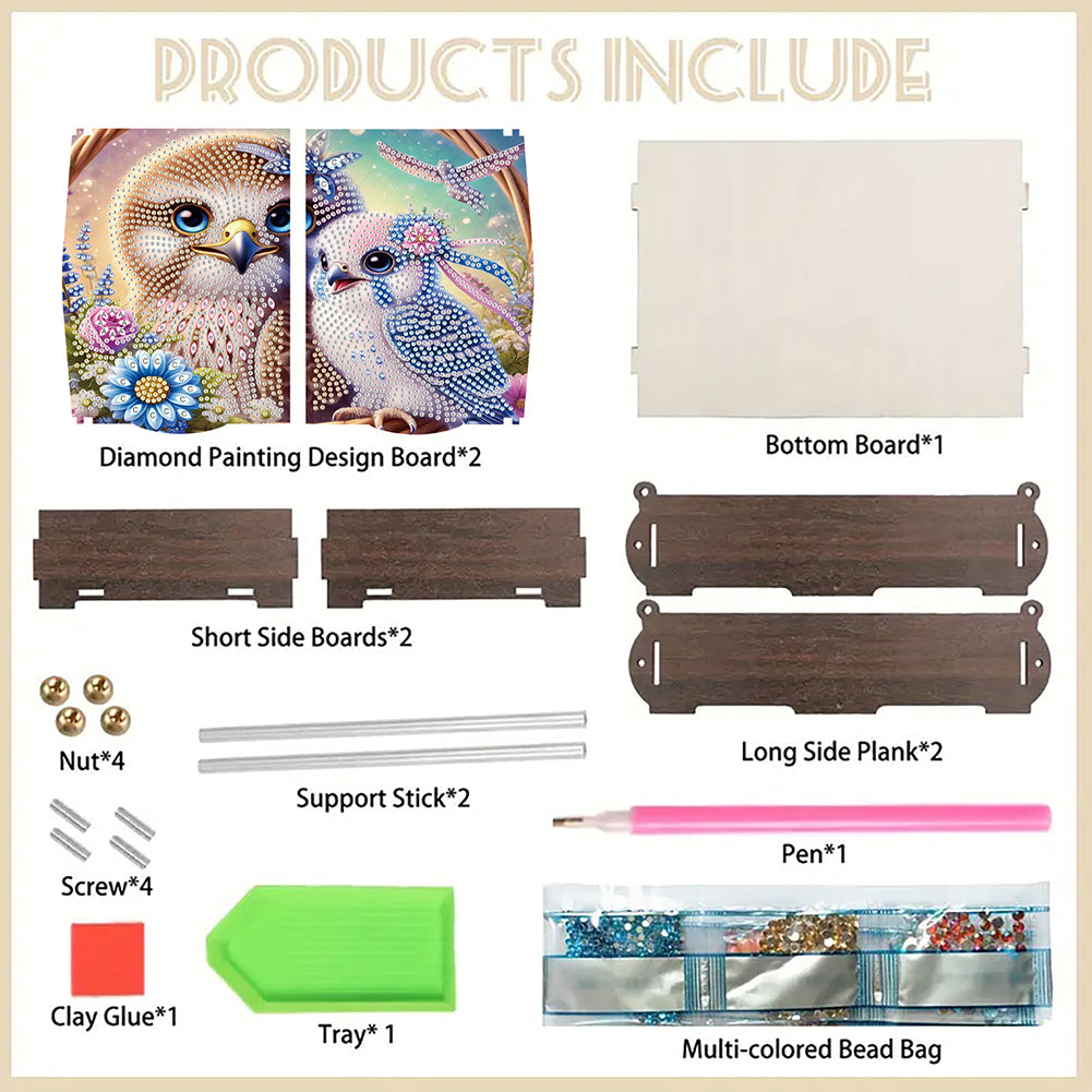 Diamond Painting Storage Box DIY 5D Diamond Painting Jewelry Box for Women Girls