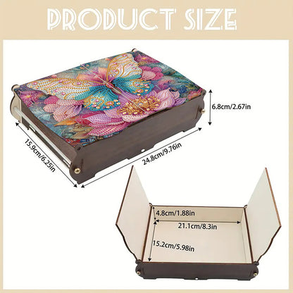 Diamond Painting Storage Box DIY 5D Diamond Painting Jewelry Box for Women Girls