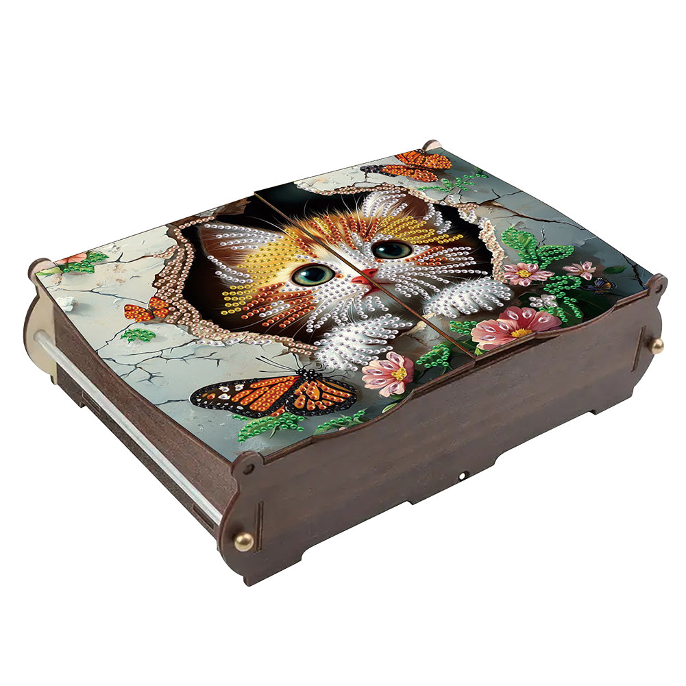 Diamond Painting Storage Box DIY 5D Diamond Painting Jewelry Box for Women Girls
