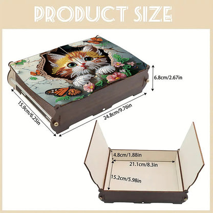 Diamond Painting Storage Box DIY 5D Diamond Painting Jewelry Box for Women Girls