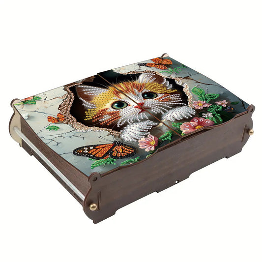 Diamond Painting Storage Box DIY 5D Diamond Painting Jewelry Box for Women Girls