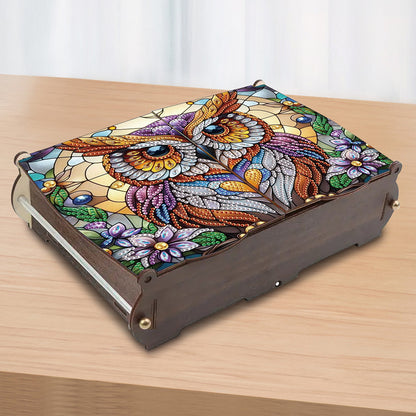 Diamond Painting Storage Box DIY 5D Diamond Painting Jewelry Box for Women Girls