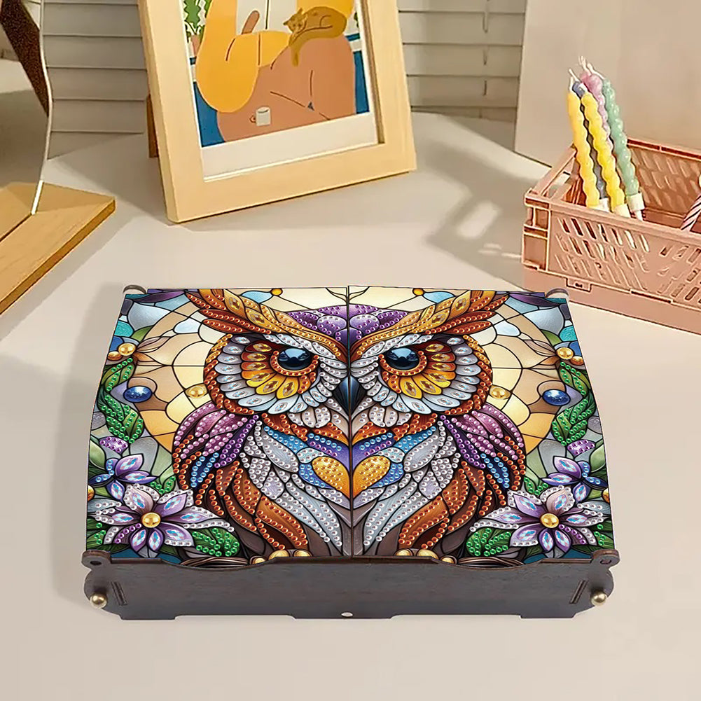 Diamond Painting Storage Box DIY 5D Diamond Painting Jewelry Box for Women Girls