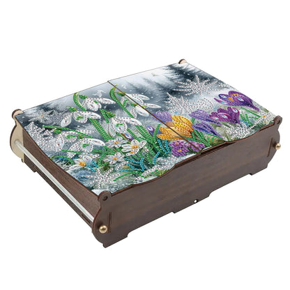 Diamond Painting Storage Box DIY 5D Diamond Painting Jewelry Box for Women Girls