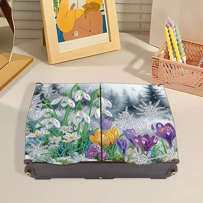 Diamond Painting Storage Box DIY 5D Diamond Painting Jewelry Box for Women Girls