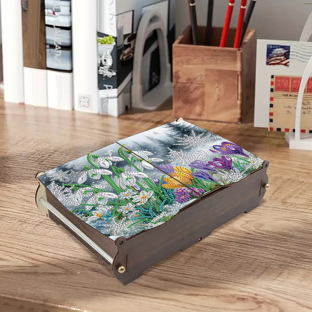 Diamond Painting Storage Box DIY 5D Diamond Painting Jewelry Box for Women Girls