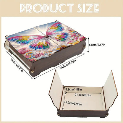 Diamond Painting Storage Box DIY 5D Diamond Painting Jewelry Box for Women Girls