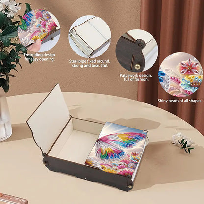 Diamond Painting Storage Box DIY 5D Diamond Painting Jewelry Box for Women Girls