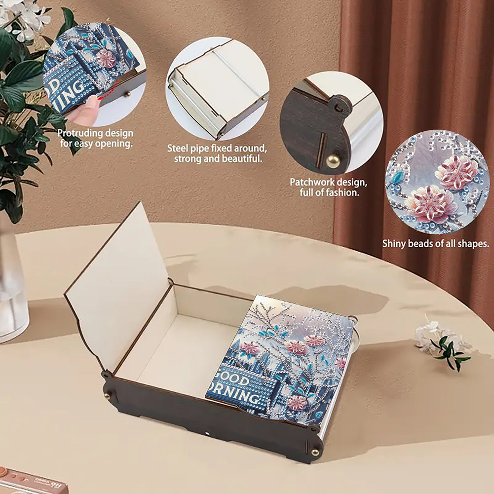 Diamond Painting Storage Box DIY 5D Diamond Painting Jewelry Box for Women Girls